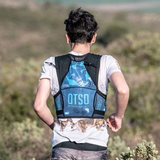 Trail Running Backpack Unisex Blue Jeans