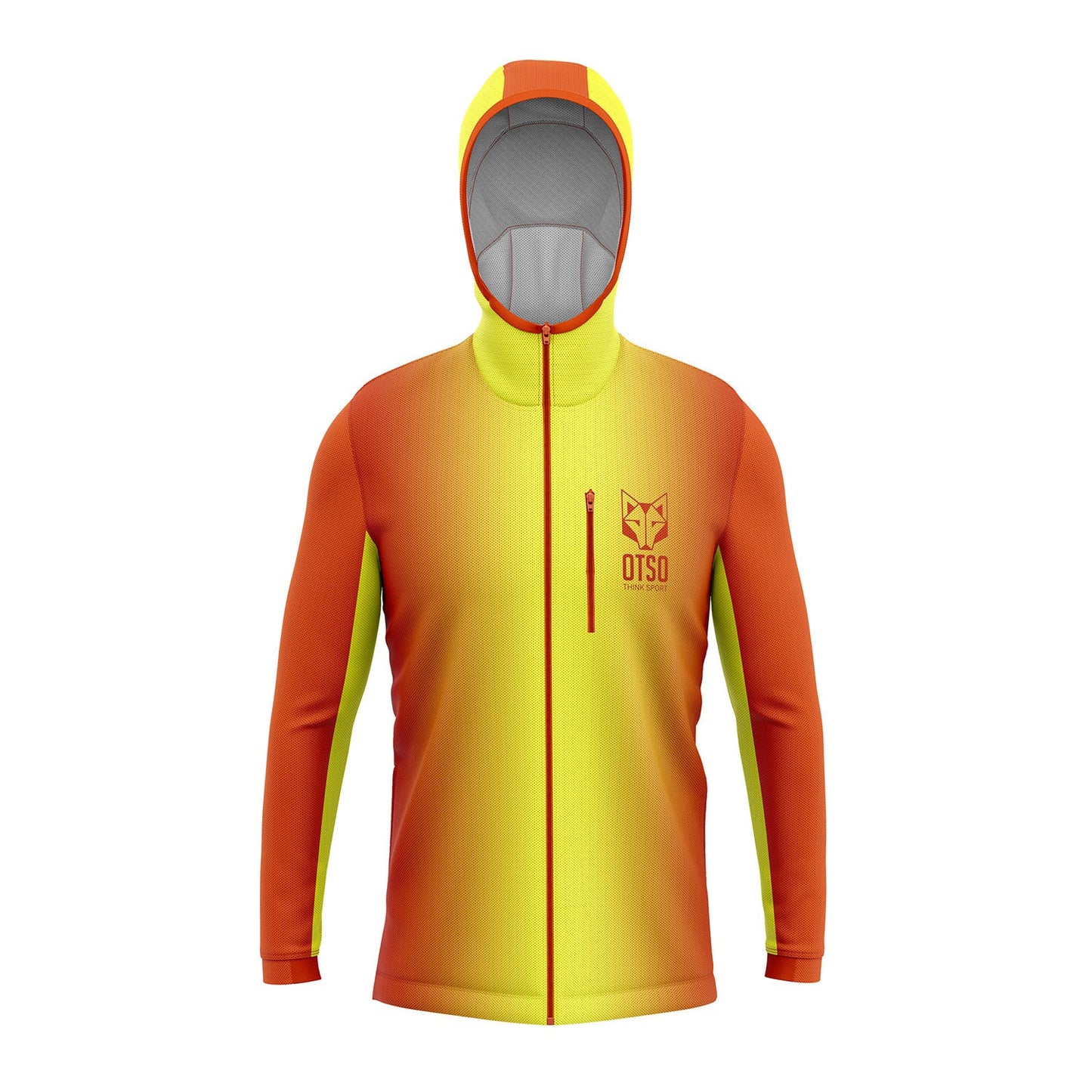 Unisex Sport Hoodie Fluo Orange Fluo Yellow