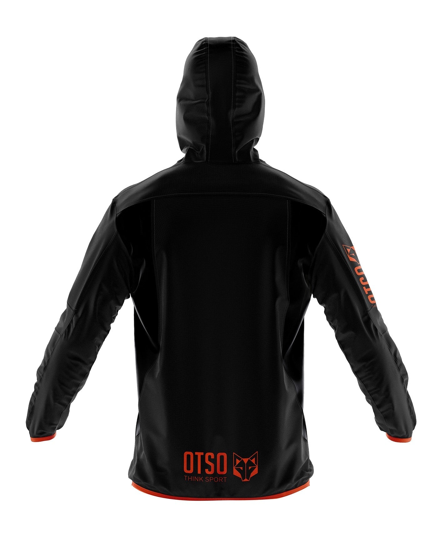 Waterproof Jacket Ultra Light Black & Fluo Orange