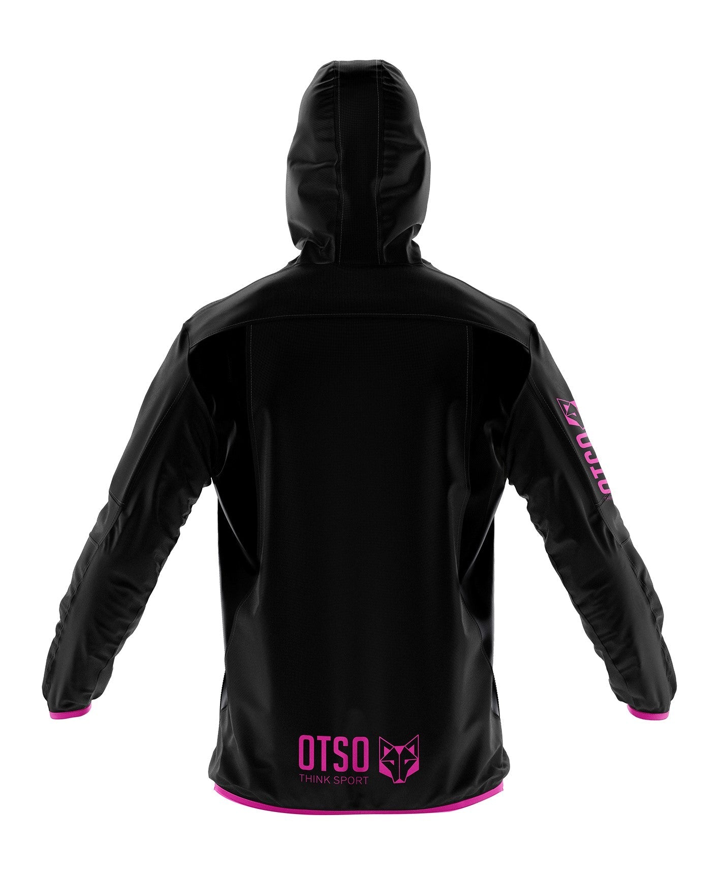 Waterproof Jacket Ultra Light Black & Fluo Pink