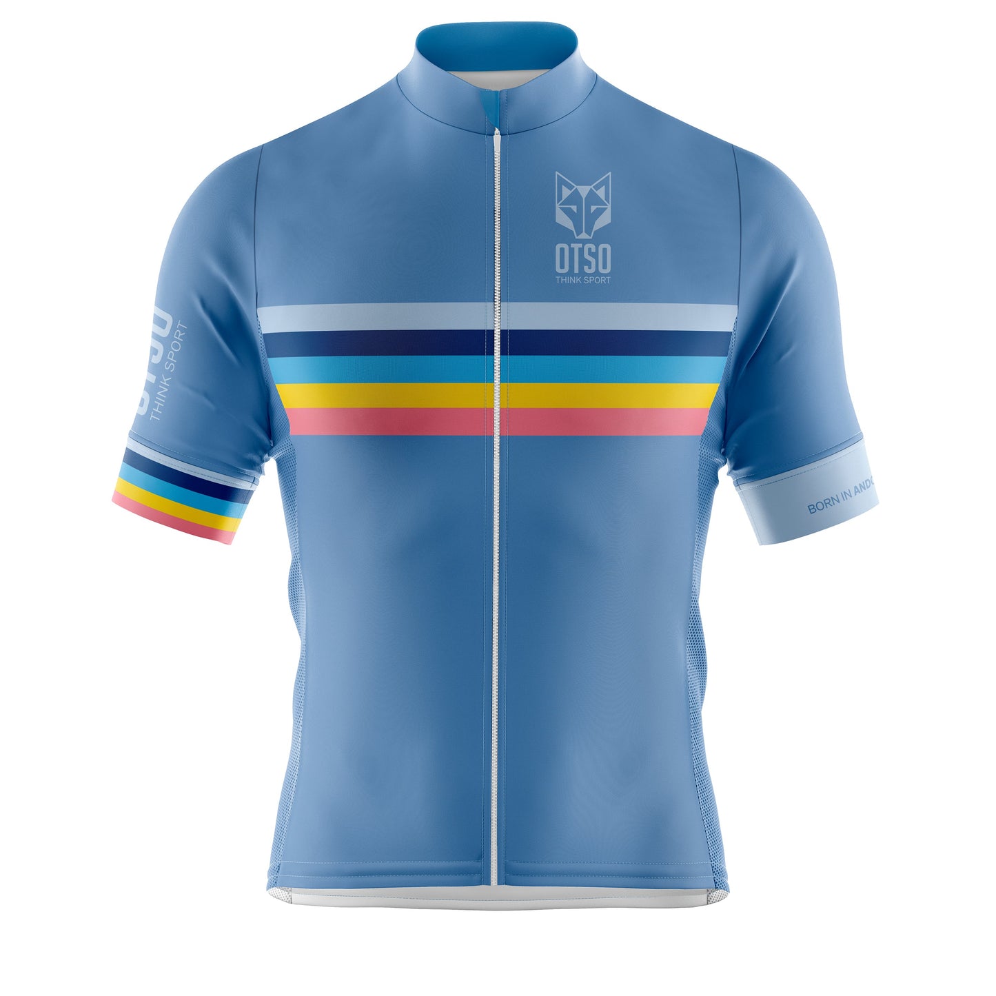 Cycling Jersey Manga Corta Hombre Stripes Steel Blue