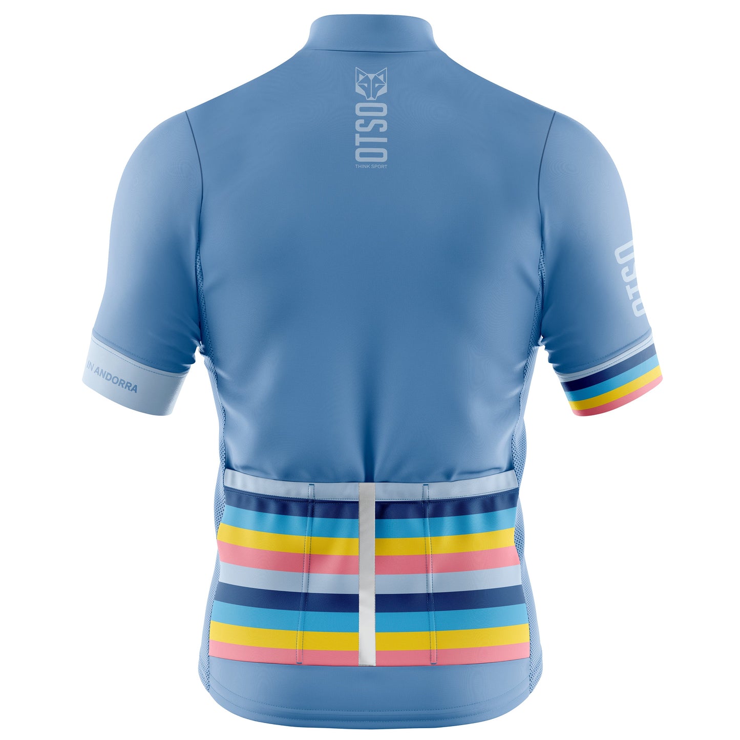 Cycling Jersey Manga Corta Hombre Stripes Steel Blue