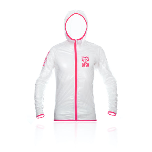 Waterproof Jacket Ultra Light White Fluo Pink