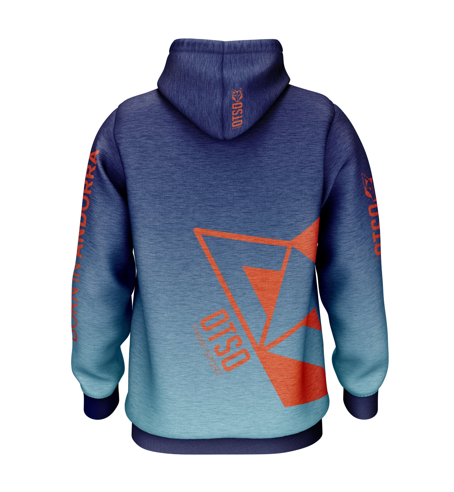 Hoodie Navy Blue & Fluo Orange Otso