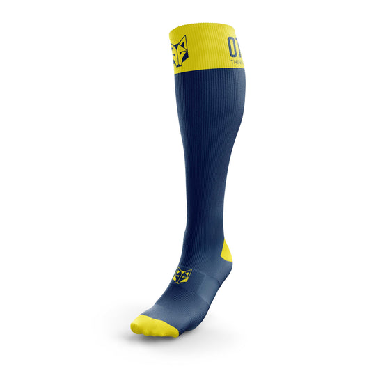 Calcetines Multideporte Recovery Navy Blue & Fluo Yellow