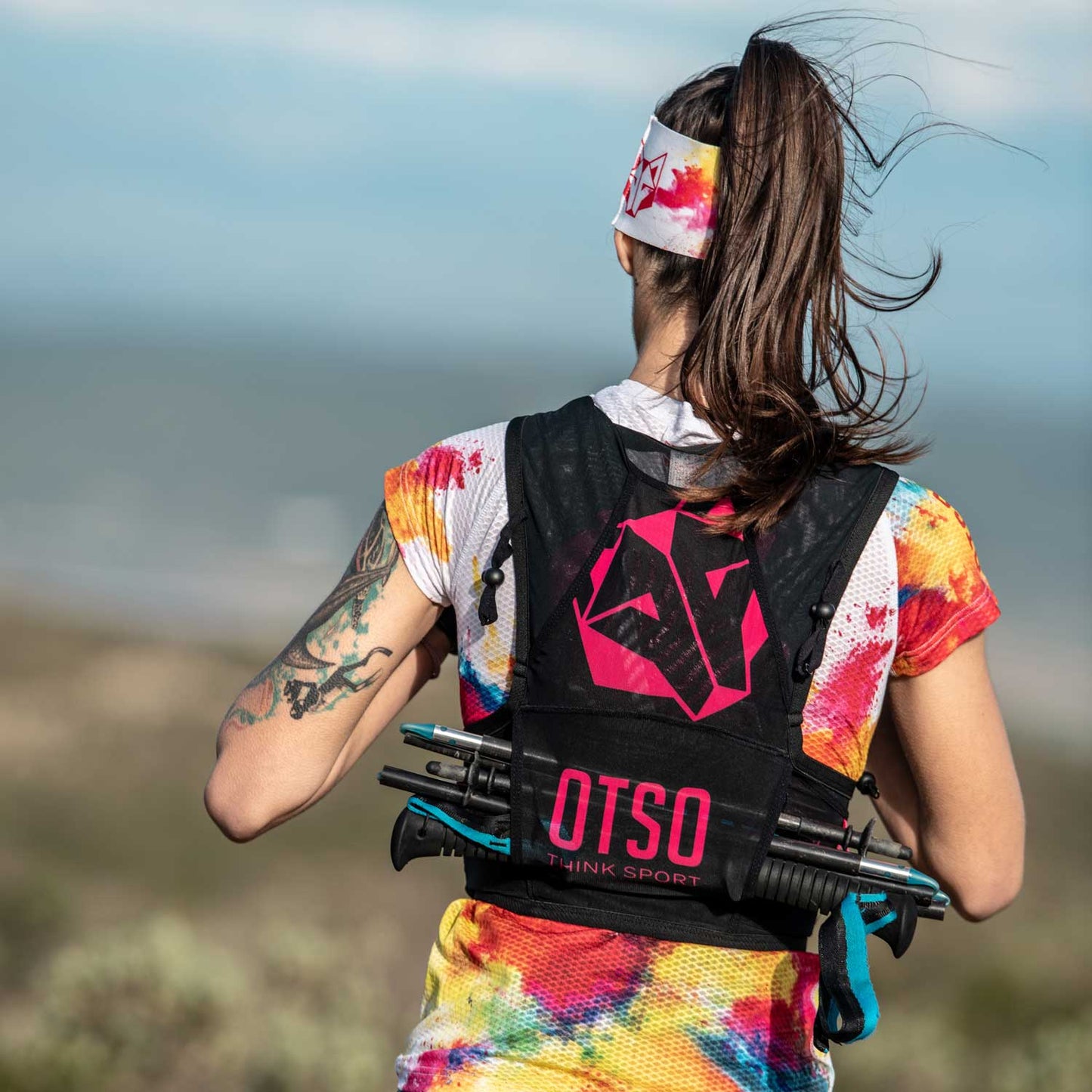 Trail Running Backpack Black & Pink