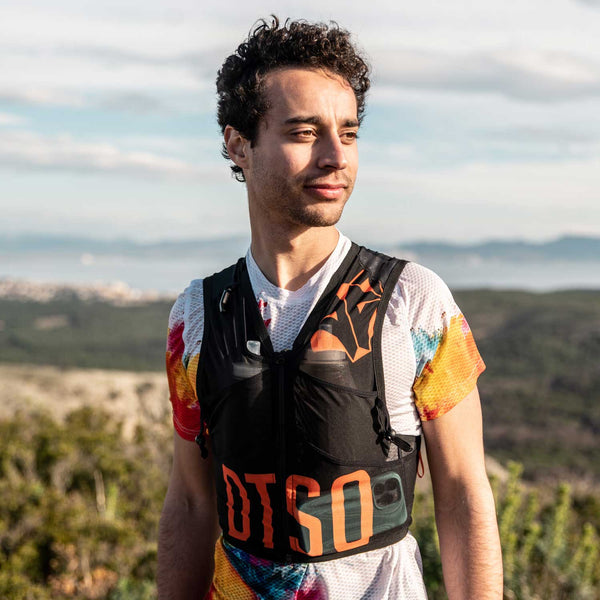 Trail Running Backpack Unisex Black & Orange