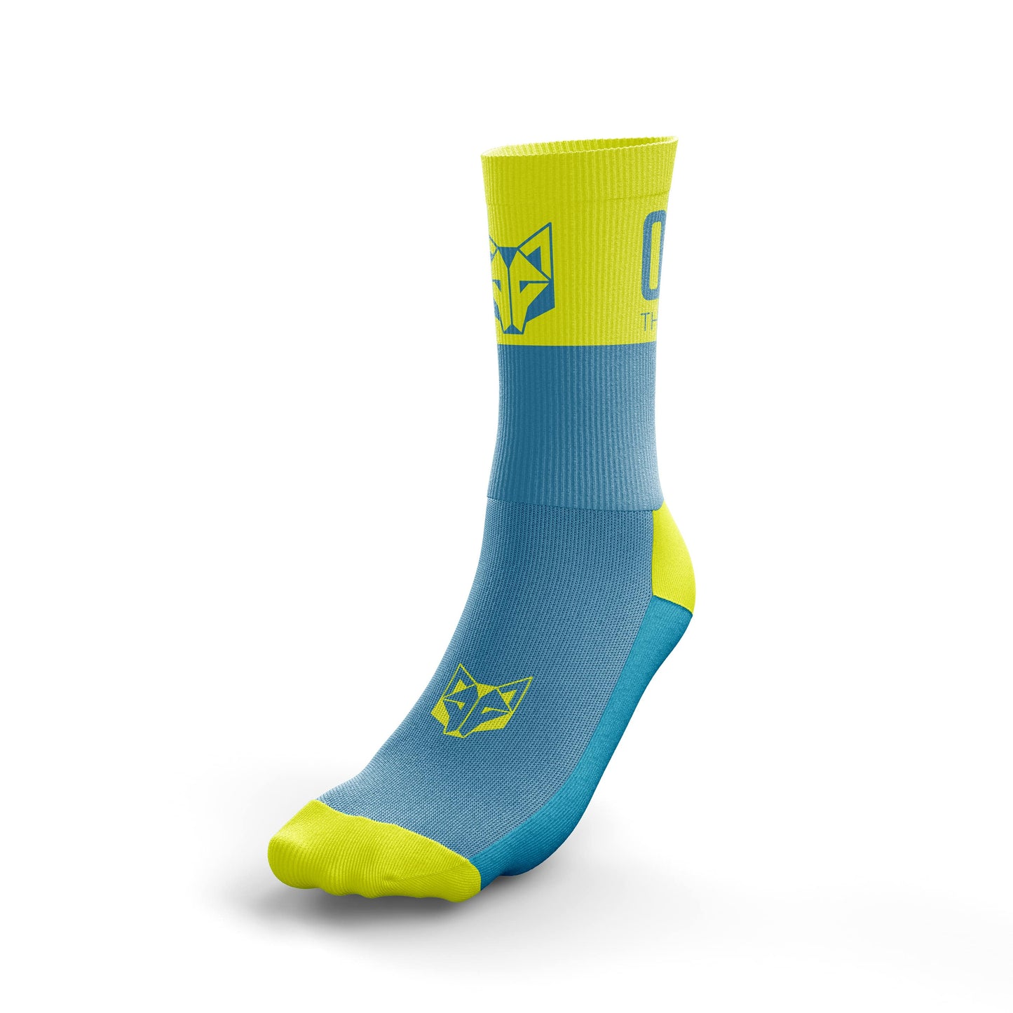 Calcetines Multideporte Medium Cut Light Blue / Fluo Yellow