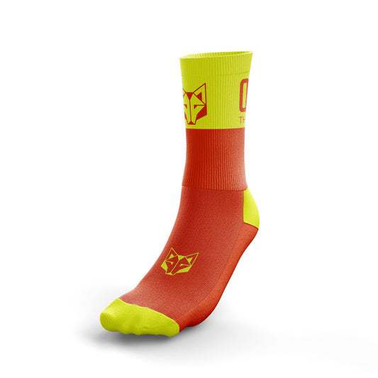 Calcetines Multideporte Medium Cut Fluo Orange / Fluo Yellow