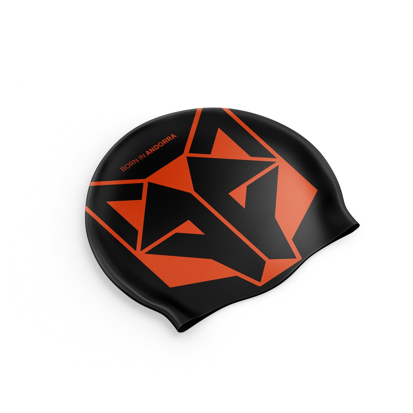 Gorro natación Black / Fluo Orange