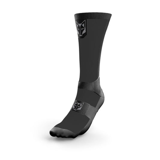 Calcetines Ultraligeros de Corte Alto Black & Silver Grey