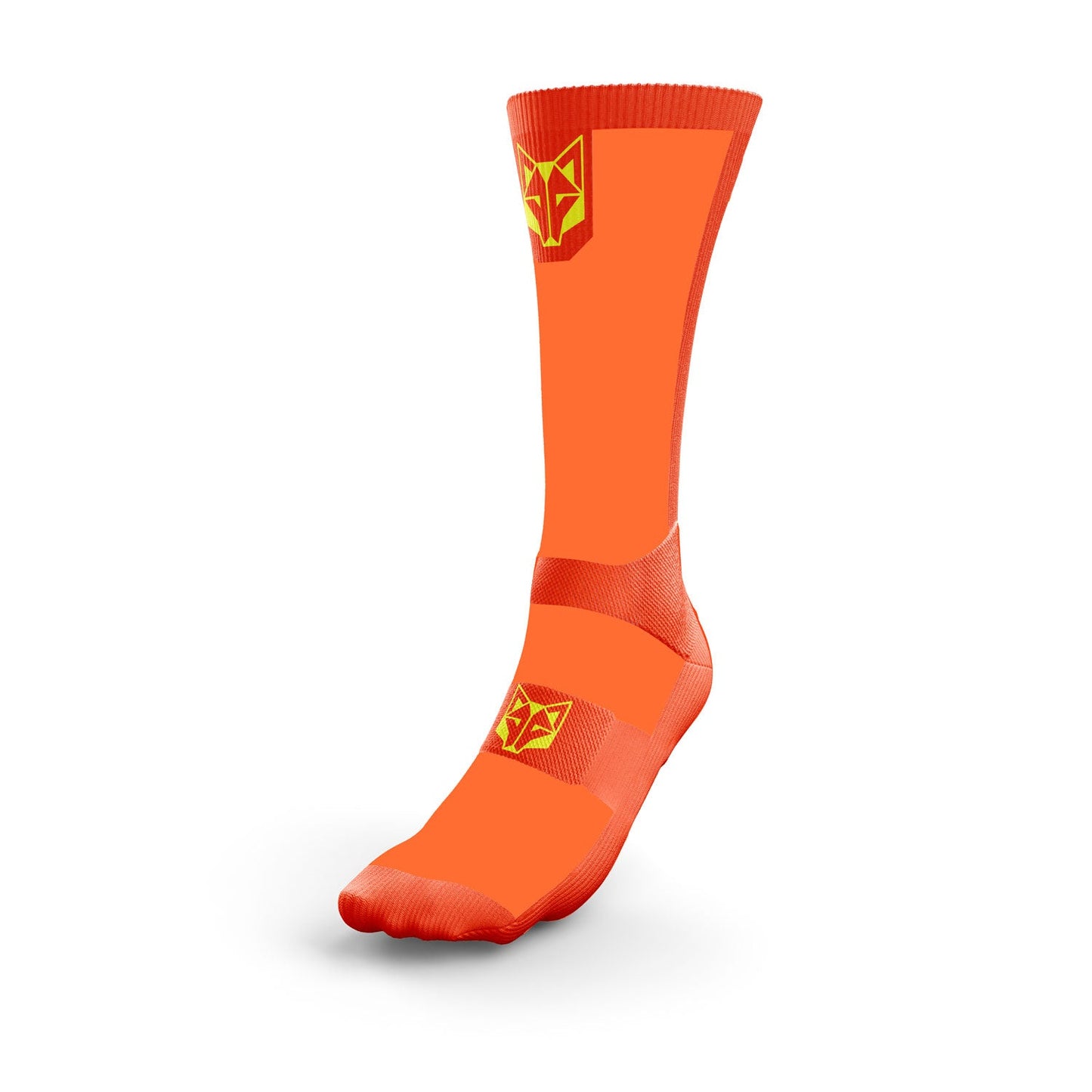 Calcetines Ultraligeros de Corte Alto Fluo Orange