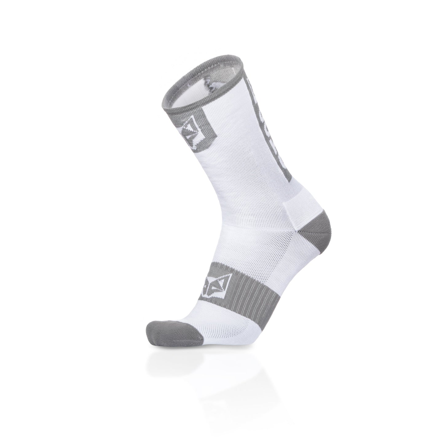 Calcetines de Ciclismo High Cut Pure White & Silver Grey
