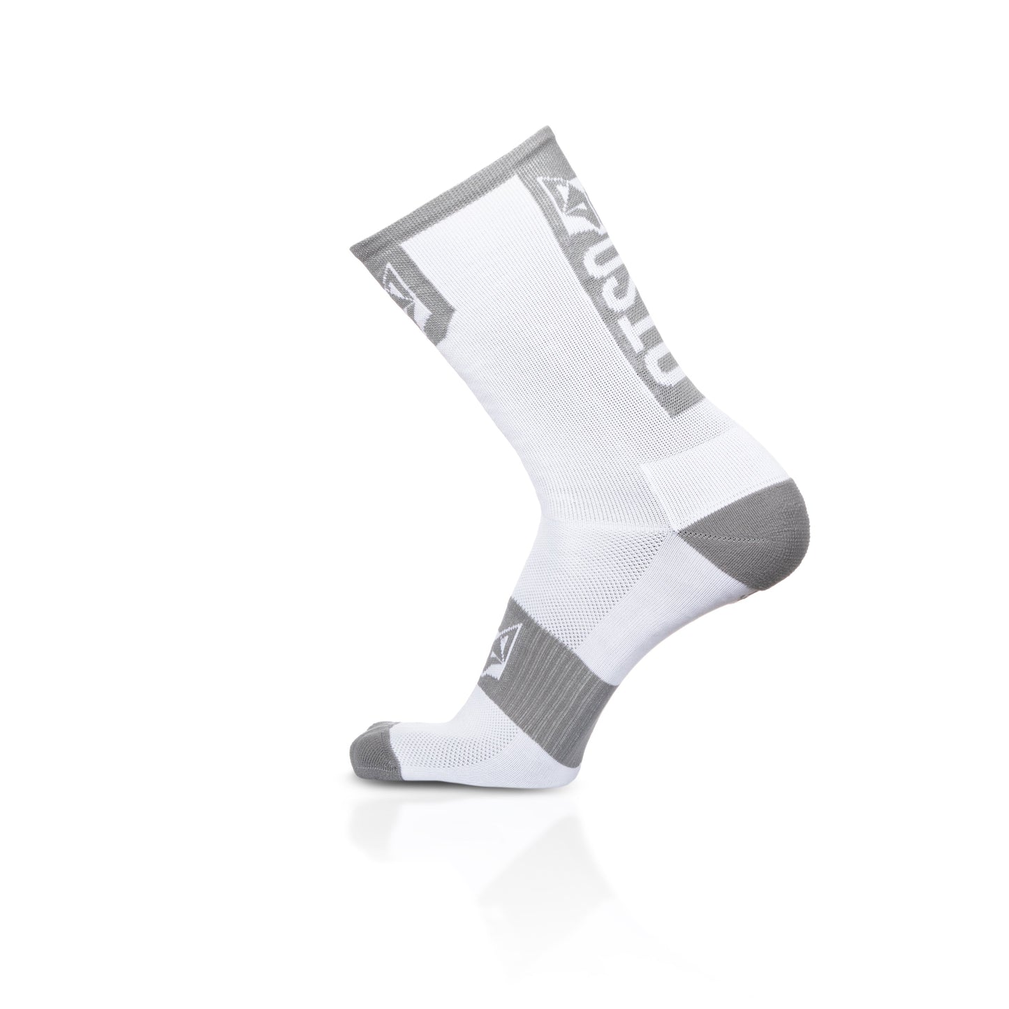 Calcetines de Ciclismo High Cut Pure White & Silver Grey