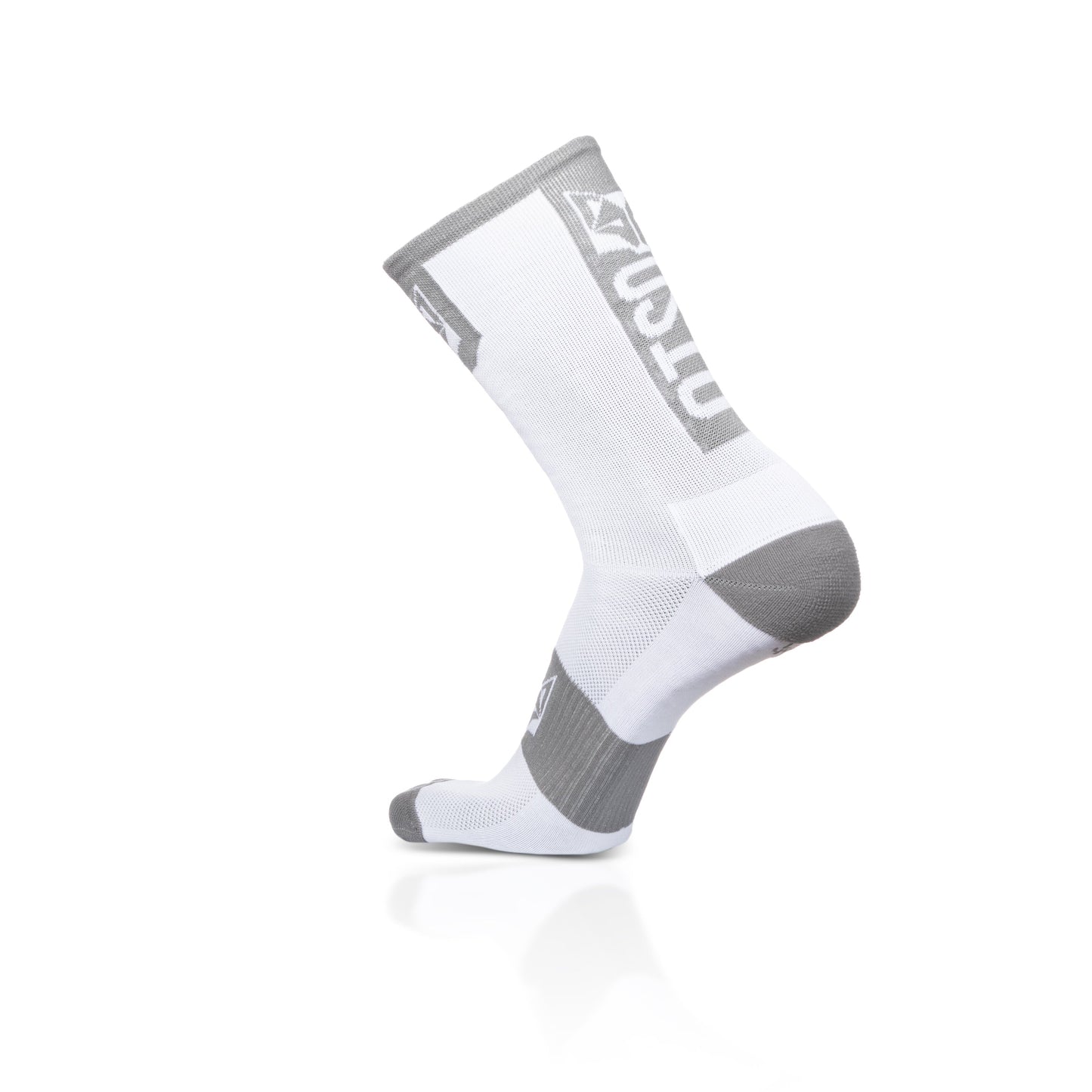 Calcetines de Ciclismo High Cut Pure White & Silver Grey
