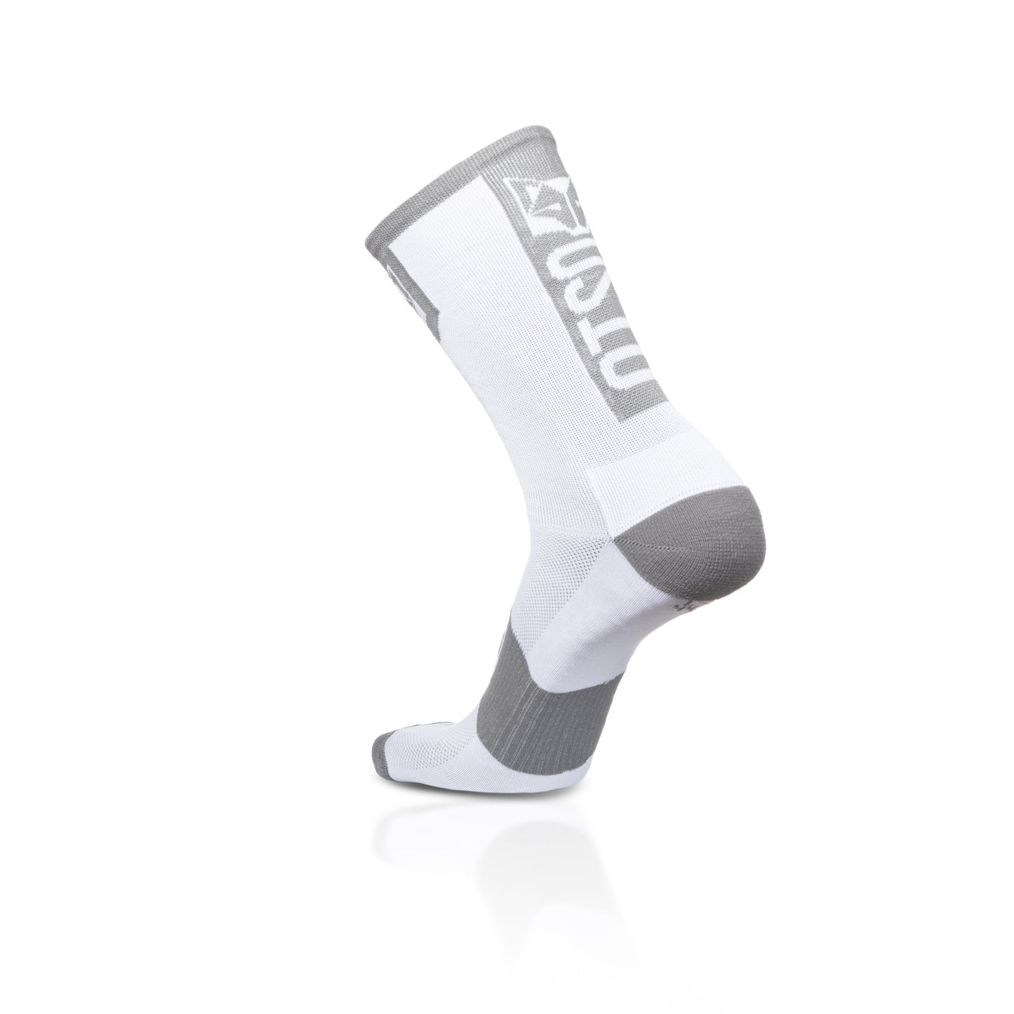 Calcetines de Ciclismo High Cut Pure White & Silver Grey