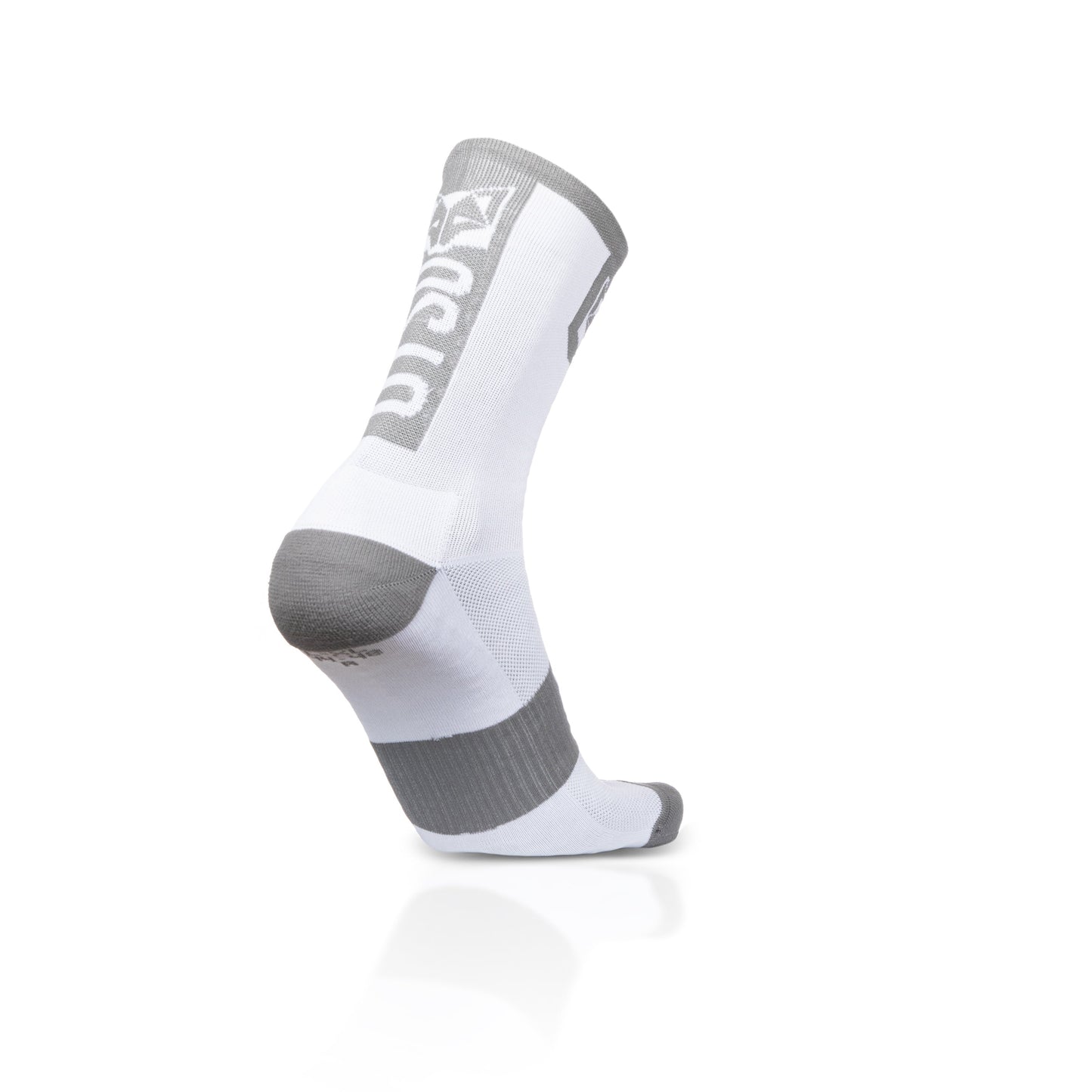 Calcetines de Ciclismo High Cut Pure White & Silver Grey