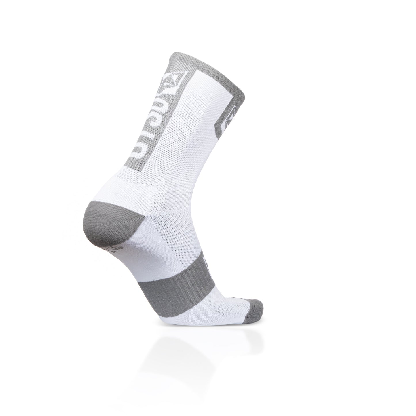 Calcetines de Ciclismo High Cut Pure White & Silver Grey