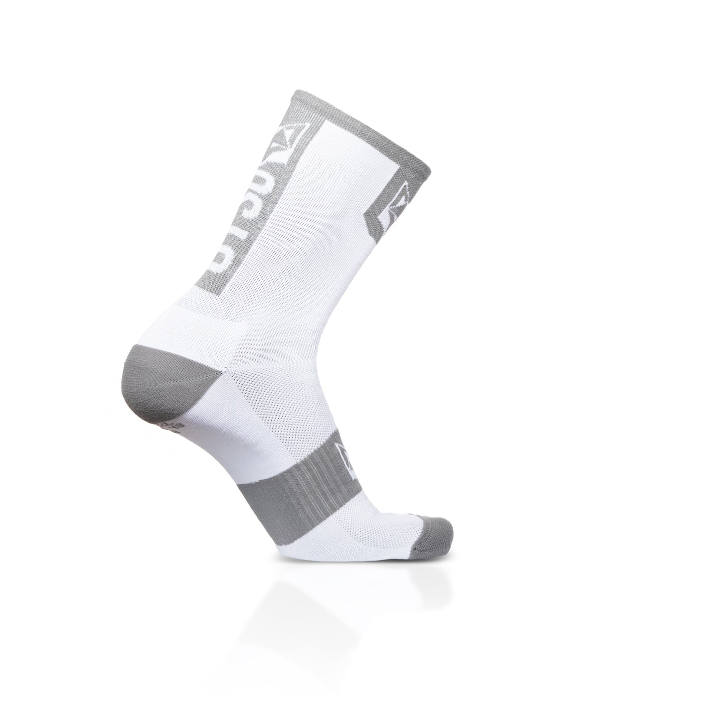Calcetines de Ciclismo High Cut Pure White & Silver Grey