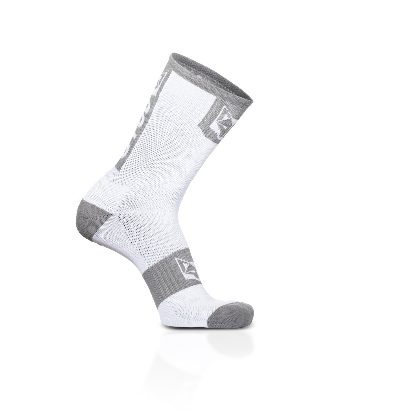 Calcetines de Ciclismo High Cut Pure White & Silver Grey