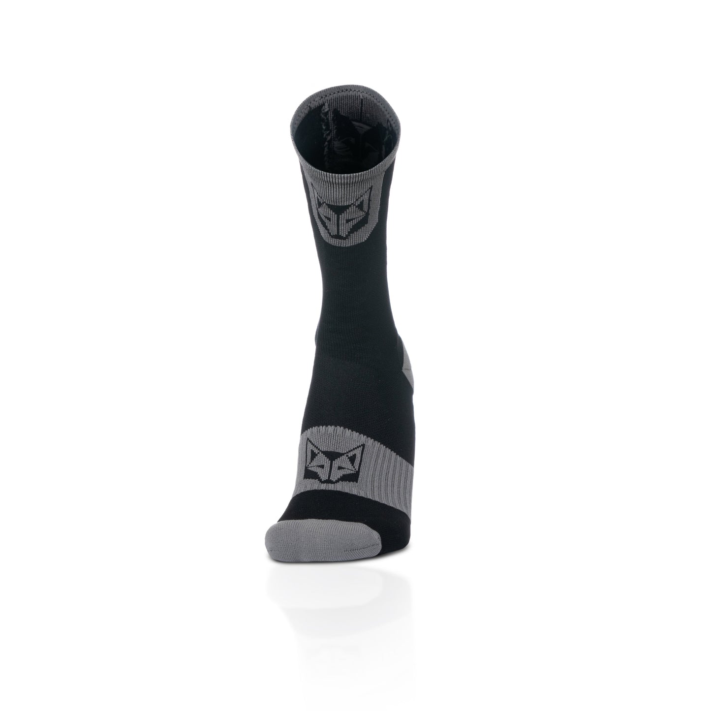 Calcetines de Ciclismo High Cut Black & Silver Grey