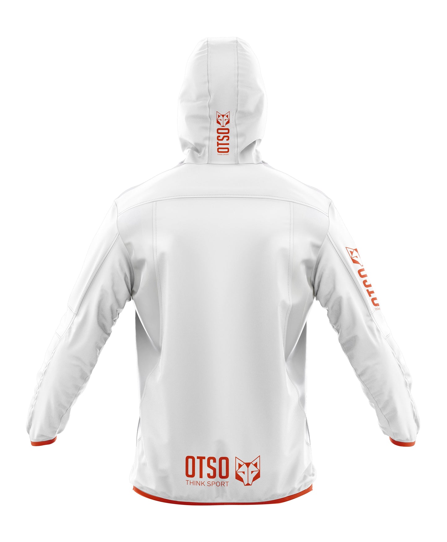 Waterproof Jacket Ultra Light White Fluo Orange