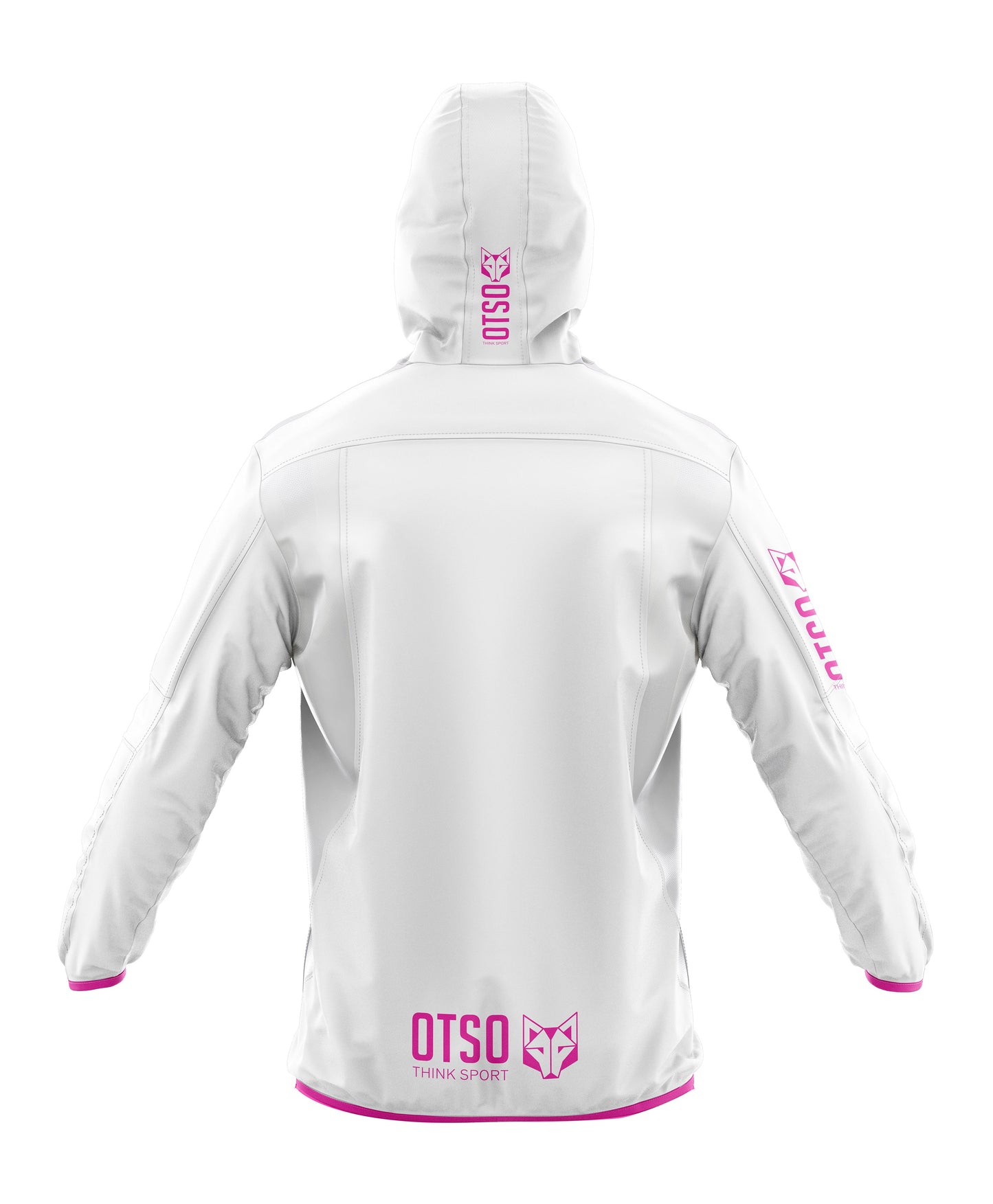 Waterproof Jacket Ultra Light White Fluo Pink