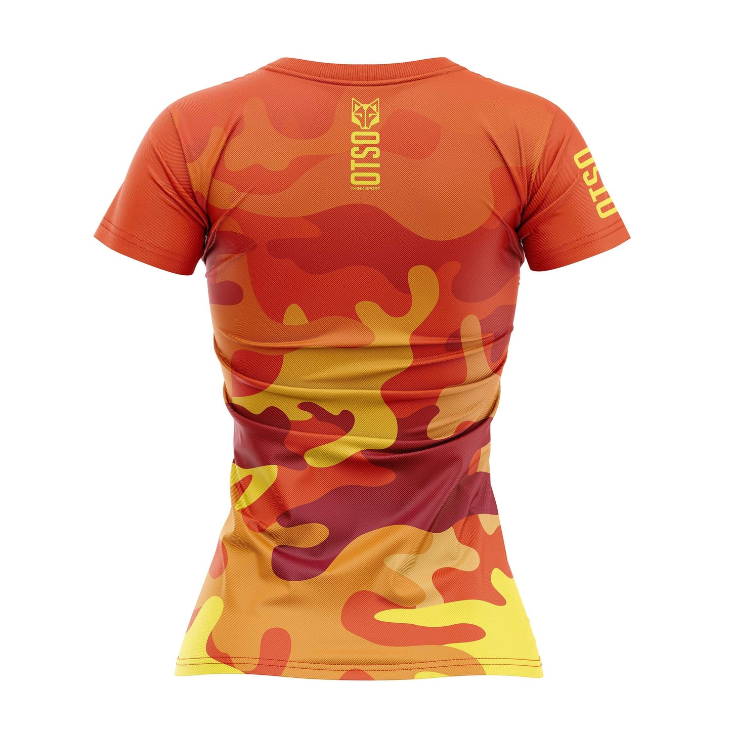 Camiseta Manga Corta Mujer Camo Orange