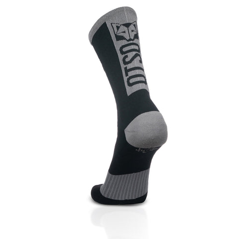 Calcetines de Ciclismo High Cut Black & Silver Grey