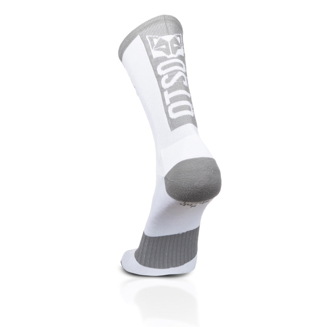 Calcetines de Ciclismo High Cut Pure White & Silver Grey