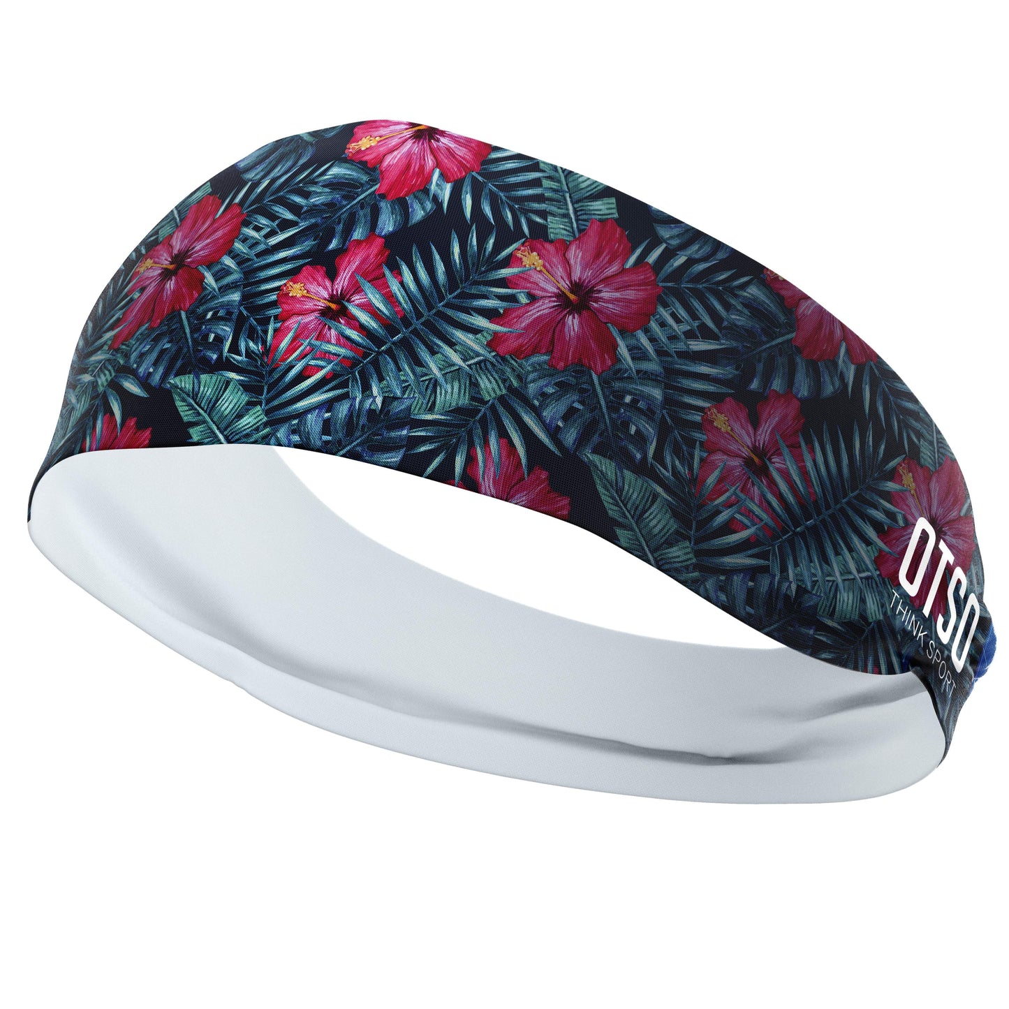 Headband Otso de 12 centímetros de grosor y estampado tropical. El producto es unisex y de talla única