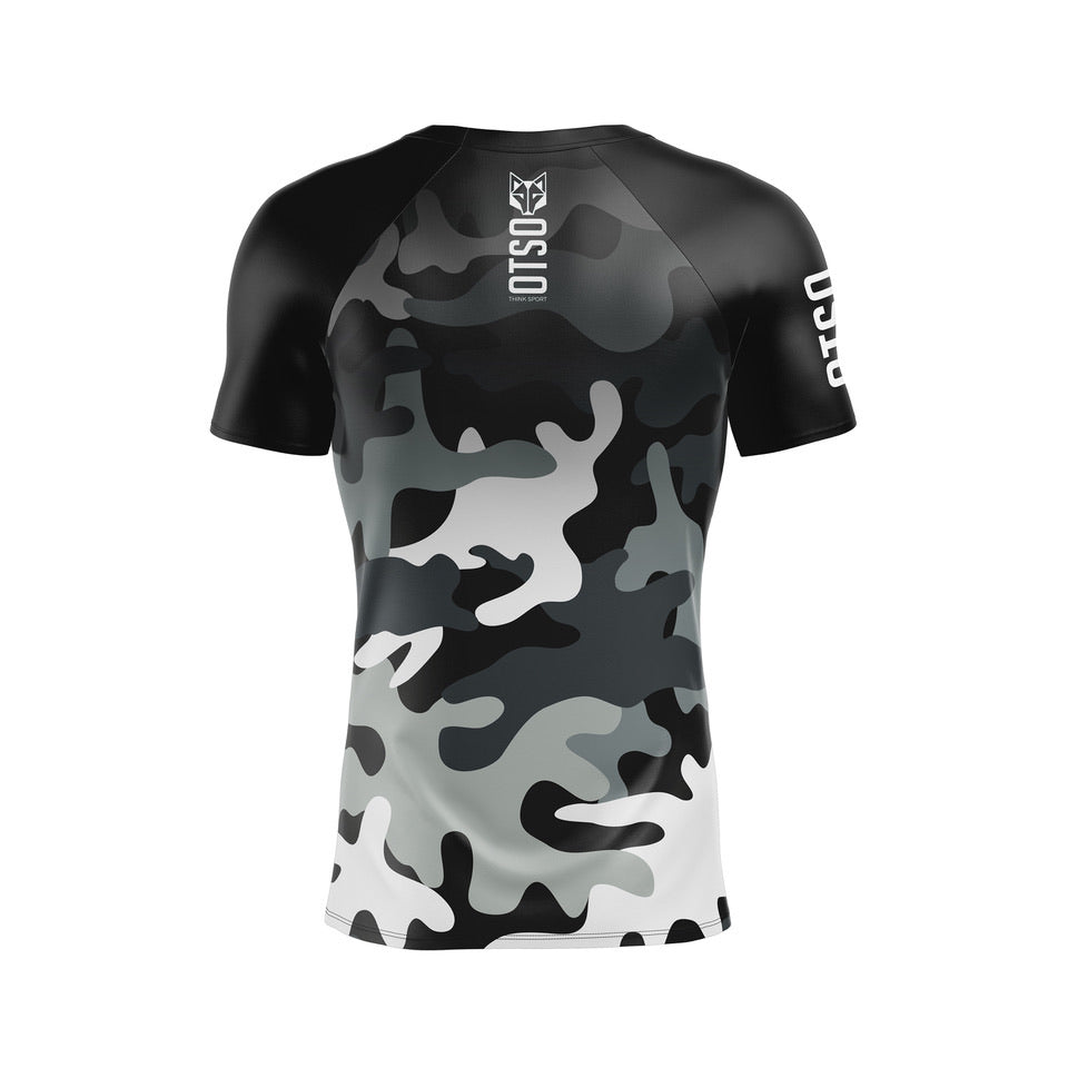 Camiseta Manga Corta Hombre Grey Camo