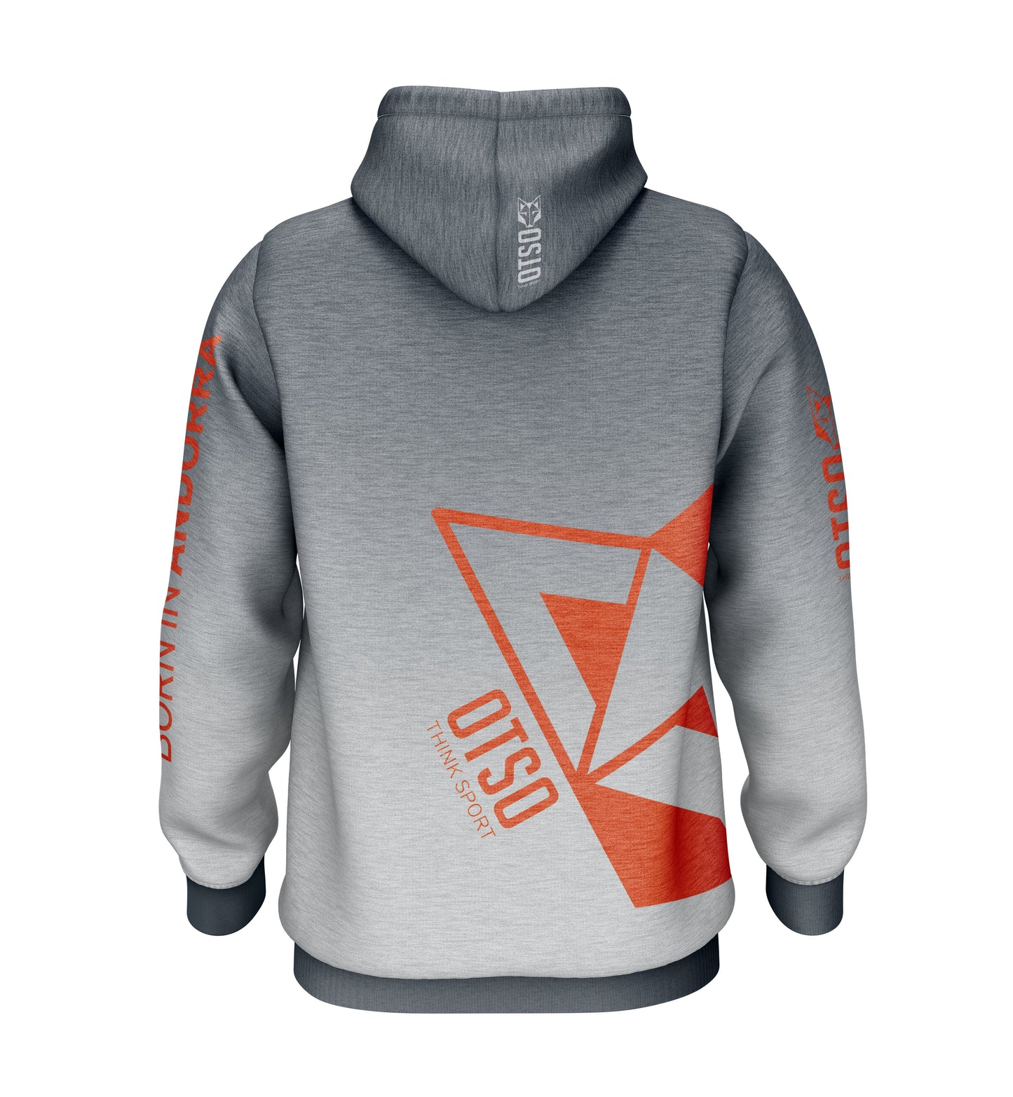 Hoodie Grey & Fluo Orange Otso