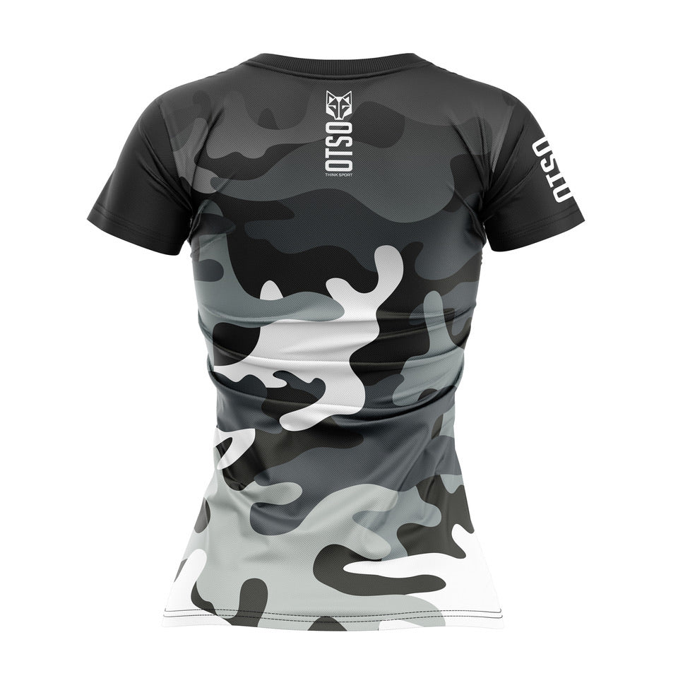 Camiseta Manga Corta Mujer Camo Grey