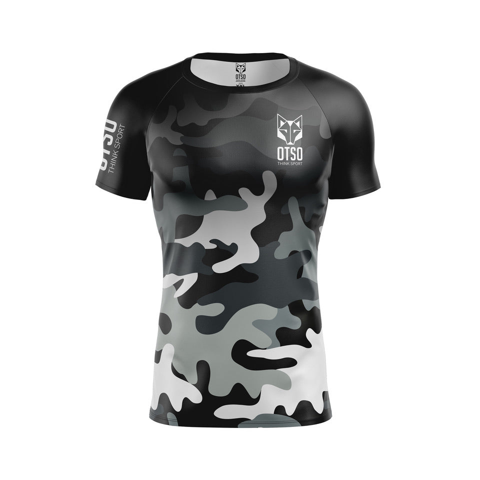 Camiseta Manga Corta Hombre Grey Camo