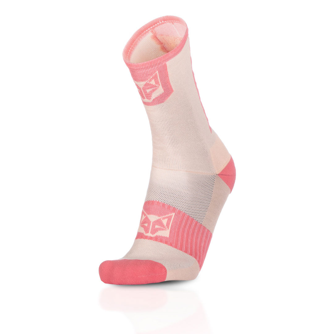 Calcetines de Ciclismo High Cut Pink Coral & Pink Salmon